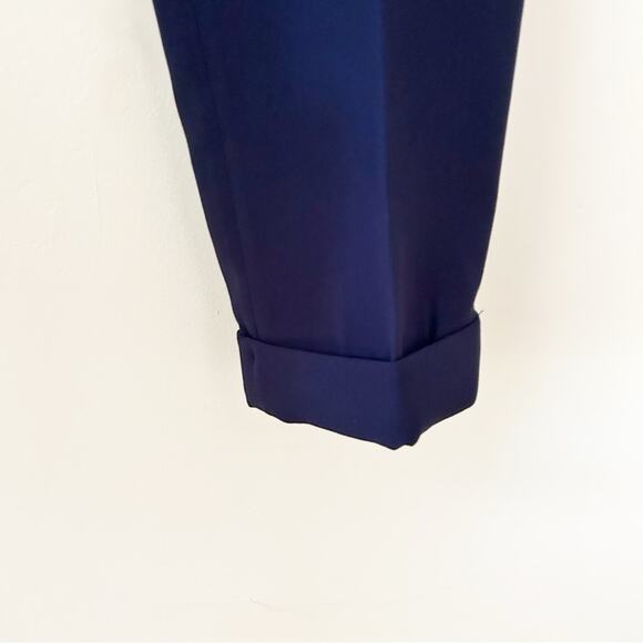 Joie Womens Straight Leg Pants Navy Blue Flat Front Pockets Career Workwear Sz 8 - Picture 3 of 6